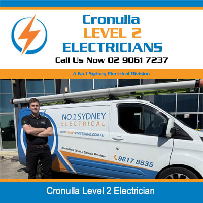 Level 2 electrician standing beside Electricians van in Cronulla